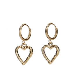 Manfield Goudkleurige hartjes oorbellen^ Sieraden