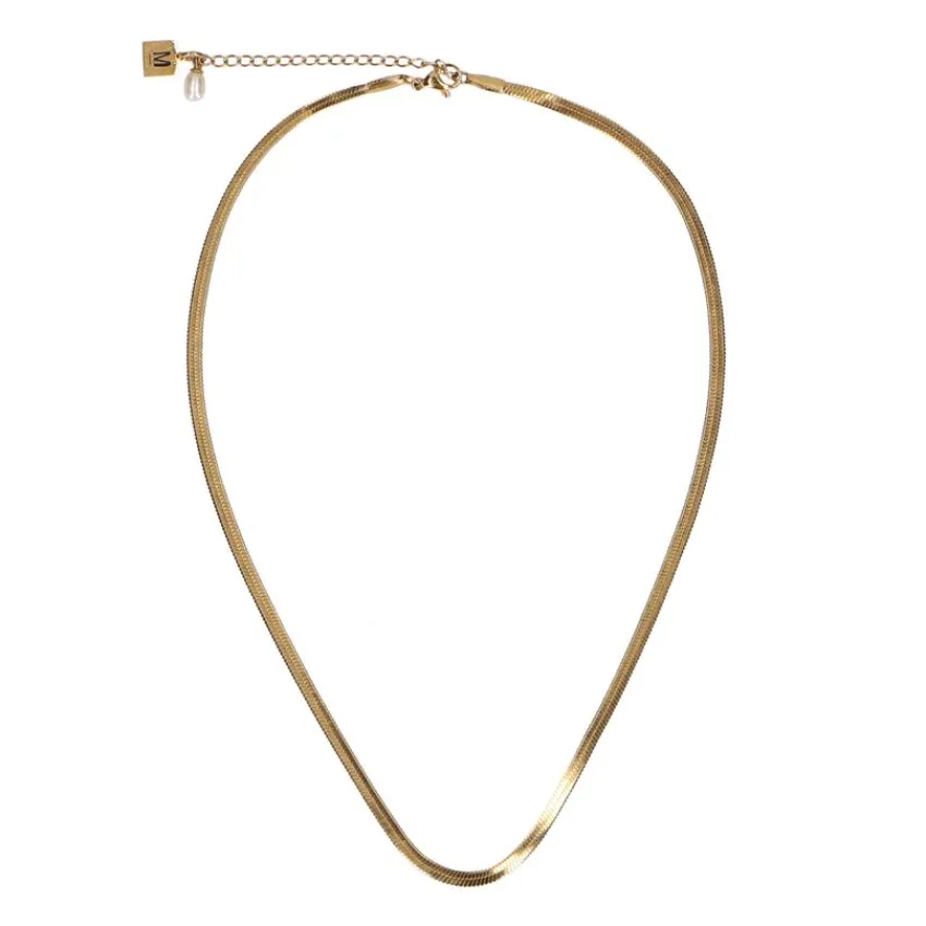 Manfield Goudkleurige ketting van stainless steel^ Sieraden