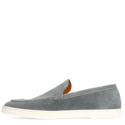 Van Lier Grijs/blauwe suède loafers^Heren Loafers