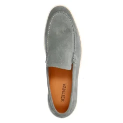 Van Lier Grijs/blauwe suède loafers^Heren Loafers