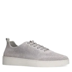 Manfield Grijze knit fabric sneakers^Heren Sneakers