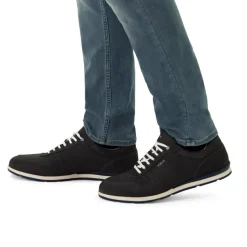 Van Lier Grijze nubuck sneakers^Heren Sneakers