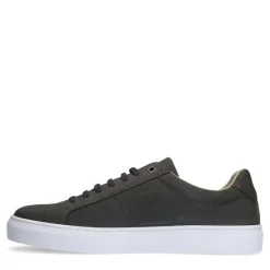 Van Lier Grijze nubuck sneakers^Heren Sneakers