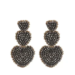 Manfield Grijze statement oorbellen^ Sieraden