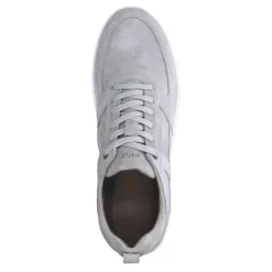 Manfield Grijze suède sneakers^Heren Sneakers