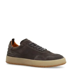 Manfield Grijze suède sneakers^Heren Sneakers