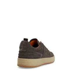 Manfield Grijze suède sneakers^Heren Sneakers
