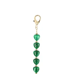 Manfield Groene hartjes bag charms^ Bag Charms