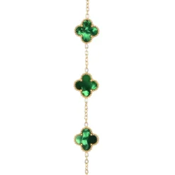 Manfield Groene klavertjes armband^ Sieraden
