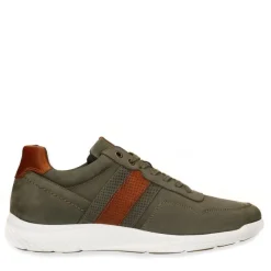 No Stress Groene nubuck sneakers^Heren Sneakers