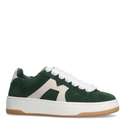Manfield Groene suède sneakers^DAMES Sneakers