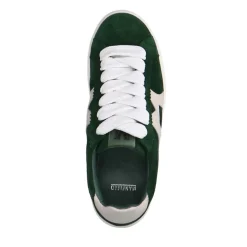 Manfield Groene suède sneakers^DAMES Sneakers