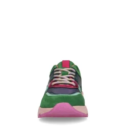 Manfield Groene suède sneakers^DAMES Sneakers