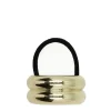 Manfield Haarelastiek met goudkleurig detail^ Haaraccessoires