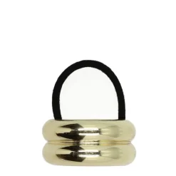 Manfield Haarelastiek met goudkleurig detail^ Haaraccessoires