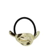 Manfield Haarelastiek met goudkleurig detail^ Haaraccessoires