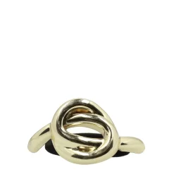 Manfield Haarelastiek met goudkleurig detail^ Haaraccessoires