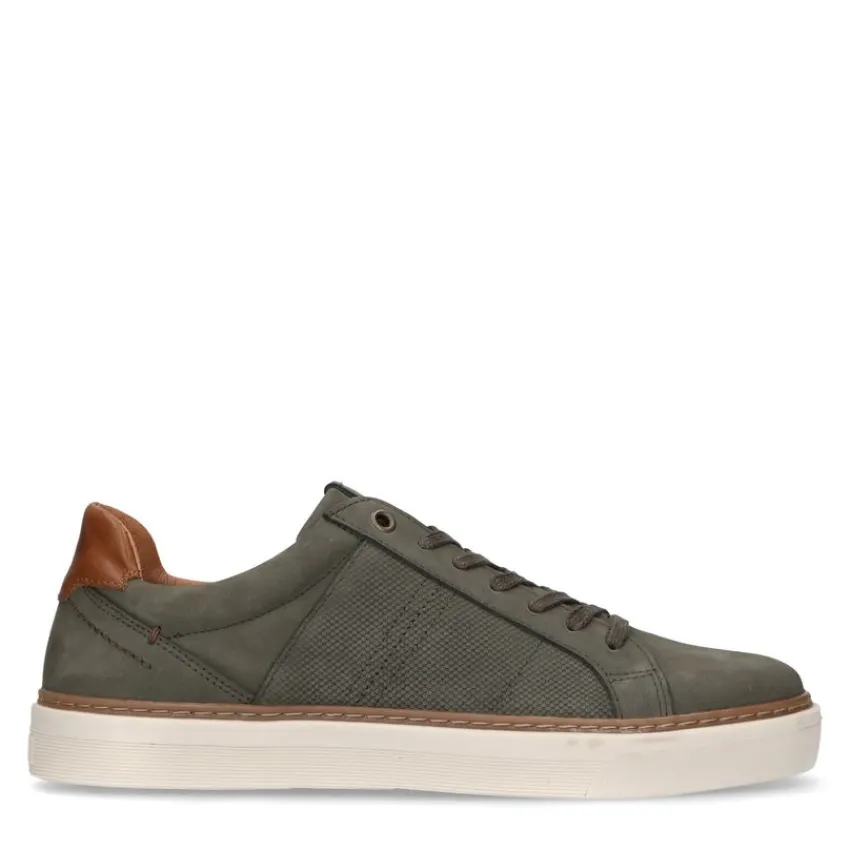 No Stress Khaki nubuck sneakers^Heren Sneakers