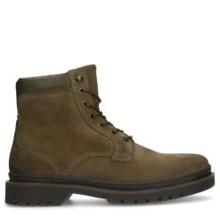 Manfield Khaki suède veterboots^Heren Boots