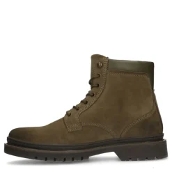 Manfield Khaki suède veterboots^Heren Boots