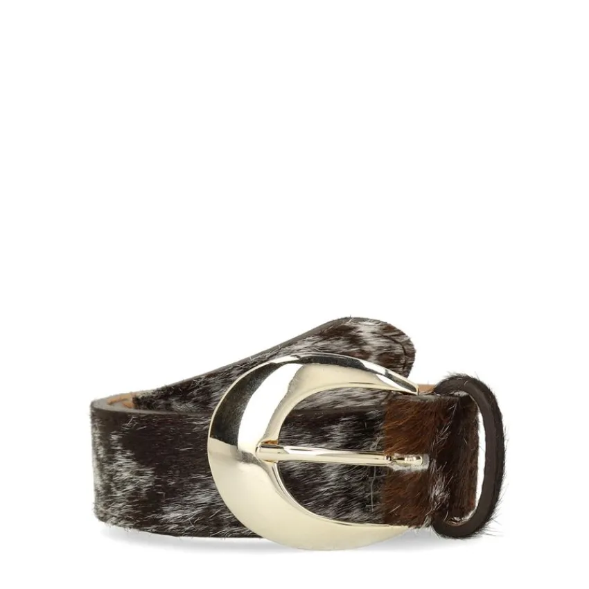 Manfield Koeien riem met vacht^ Riemen