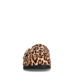 Manfield Leopard clogs met ponyhair^DAMES Loafers
