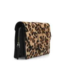 Manfield Leopard leren clutch^ Clutches