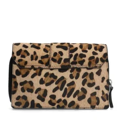 Manfield Leopard leren clutch^ Clutches