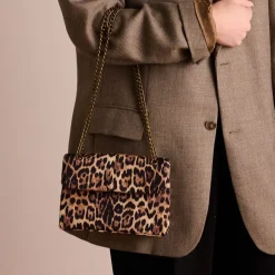 Manfield Leopard schoudertas^ Schoudertassen