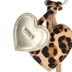 Manfield Leopard sleutelhanger met hartjes^ Bag Charms