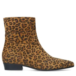 Manfield Leopard suède chelsea boots^DAMES Enkellaarsjes