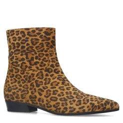 Manfield Leopard suède chelsea boots^DAMES Enkellaarsjes
