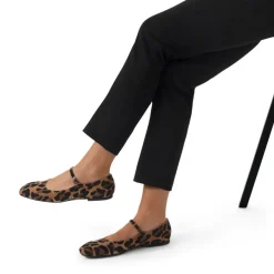 Manfield Leopard suède Mary Jane ballerina's^DAMES Loafers