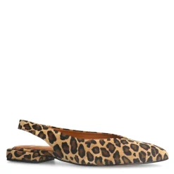 Manfield Leopard suède slingbacks^DAMES Sandalen|Pumps