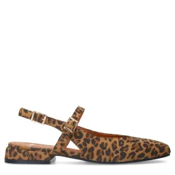 Manfield Leopard suède slingbacks^DAMES Pumps|Slingbacks
