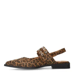 Manfield Leopard suède slingbacks^DAMES Pumps|Slingbacks
