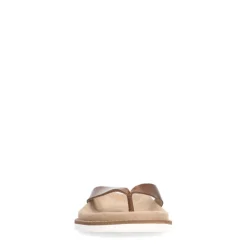 Manfield Leren cognac slippers^Heren Slippers & Sandalen