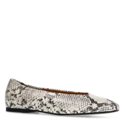 Manfield Leren slangenprint loafers^DAMES Loafers