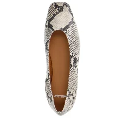 Manfield Leren slangenprint loafers^DAMES Loafers