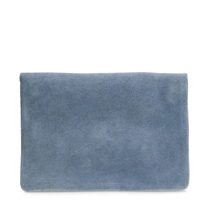 Manfield Licht blauwe suède clutch^ Clutches