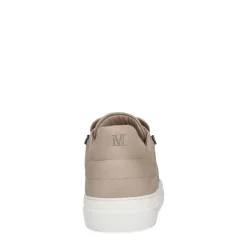 Manfield Licht grijze nubuck sneakers^Heren Sneakers
