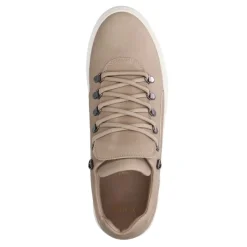 Manfield Licht grijze nubuck sneakers^Heren Sneakers