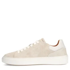 Manfield Licht grijze suède sneakers^Heren Sneakers