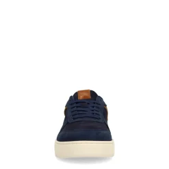 No Stress Navy blauwe nubuck sneakers^Heren Sneakers