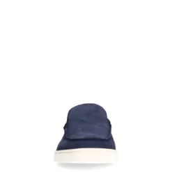 Van Lier Navy blauwe suède loafers^Heren Loafers