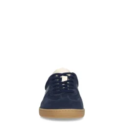Manfield Navy blauwe suède sneakers^Heren Sneakers