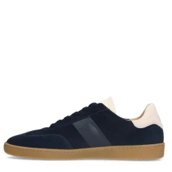 Manfield Navy blauwe suède sneakers^Heren Sneakers