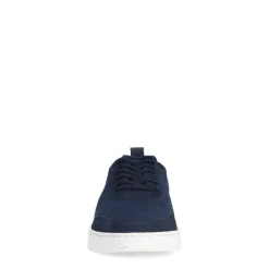 Manfield Navy knit fabric sneakers^Heren Sneakers