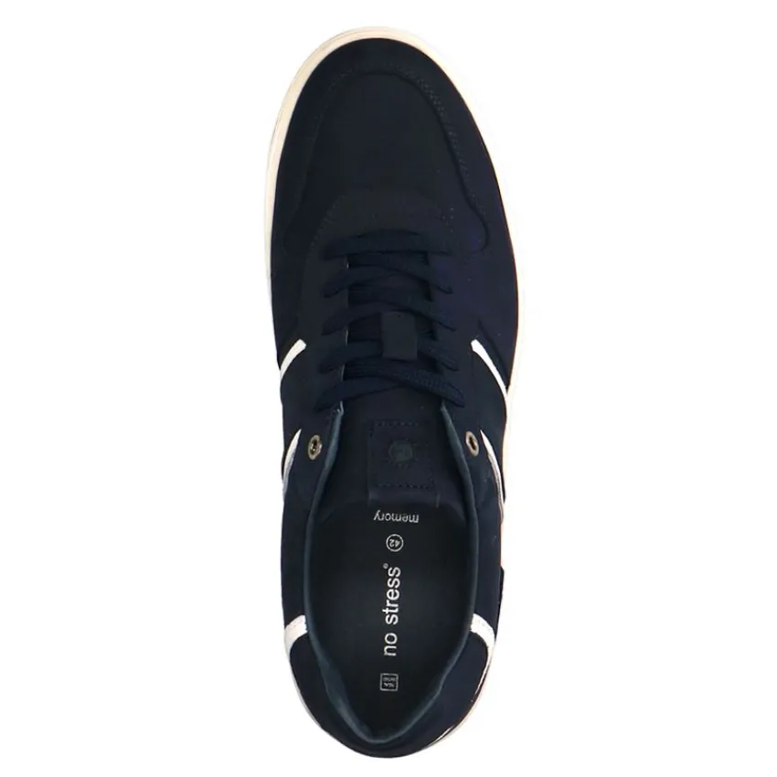 No Stress Navy nubuck sneakers^Heren Sneakers