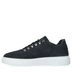 Manfield Navy nubuck sneakers^Heren Sneakers